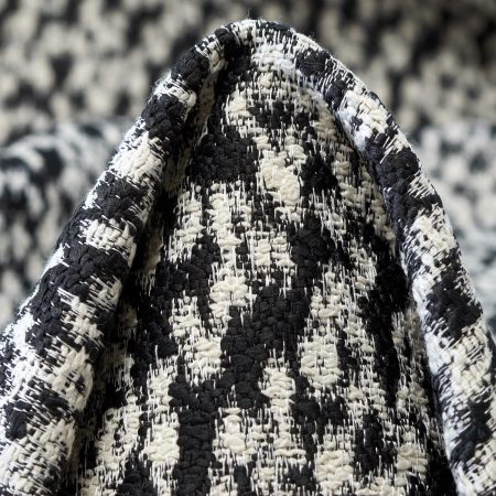 Jacquard, Cotton Blend, Raven Black&Ivory