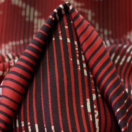 Viscose, Printed, Lava Falls&Black Ink