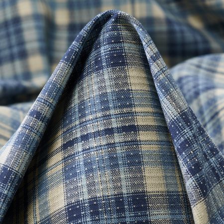 Light cotton, Check, Bel Air Blue