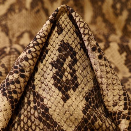 Viscose, Printed, Almond&Maroon