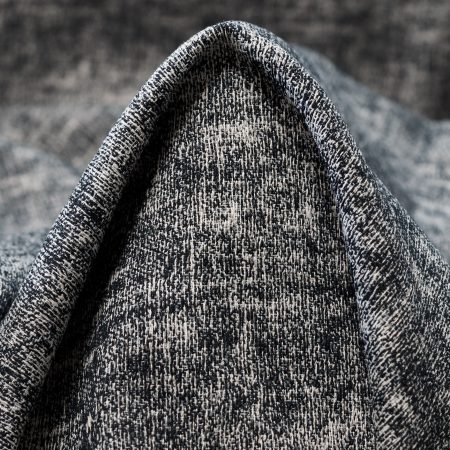 Jersey, Cotton Elastic, Polar Night&Ivory