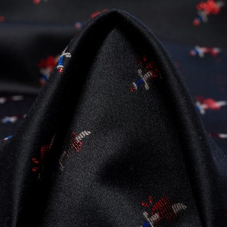 Jacquard, Lurex, Jet Black&Lipstick