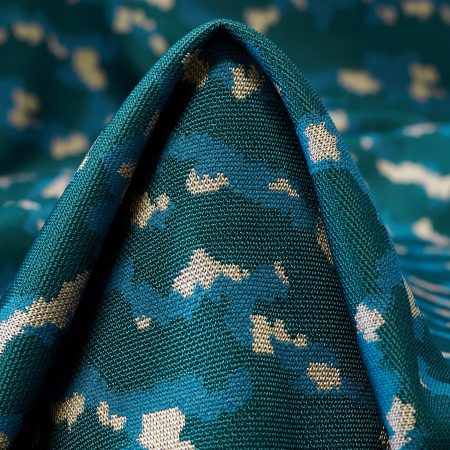 Jacquard, Jersey, Viscose, Emerald