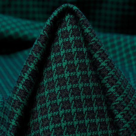 Jersey, Jacquard, Viscose, Emerald&Volcanic Ash