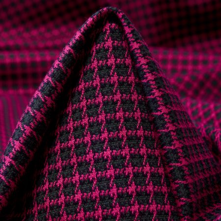 Jersey, Jacquard, Viscose, Magenta&Volcanic Ash