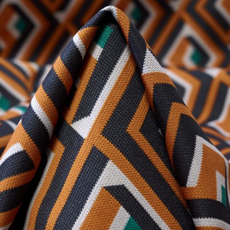 Jersey, Jacquard, Elastic, Anthracite&Marmalade