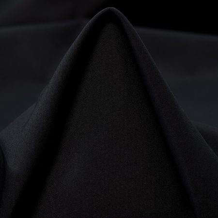 Poplin, Cotton, Elastic, Raven Black