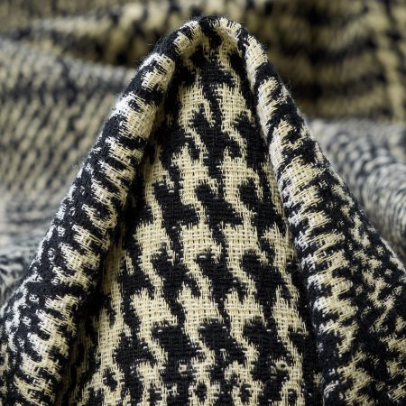 Jacquard, Cotton Elastic, Vanilla Ice&Raven Black