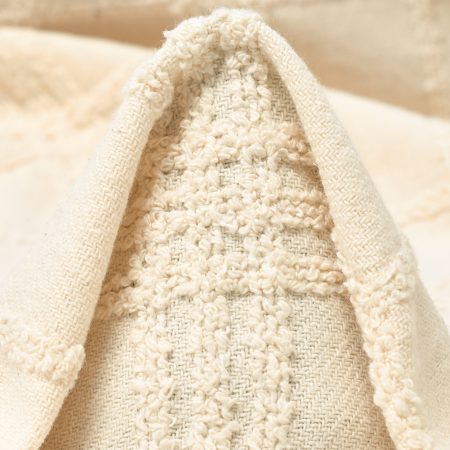 Twill, Cotton, Check, Snow White