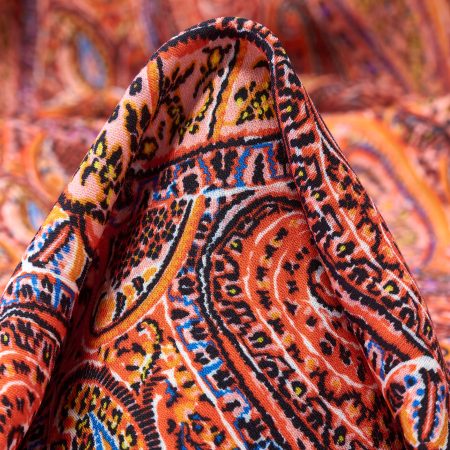 Crêpe, Viscose, Paisley, Koi