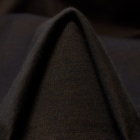Jersey, Virgin Wool, Melange, Seal Brown