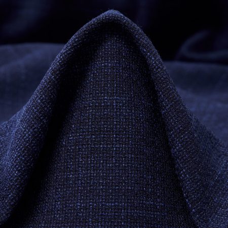 Crêpe, Wool, Navy Peony