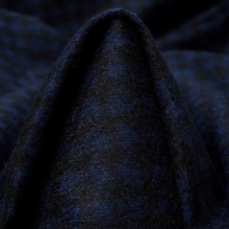 Jersey, Wool Blend, Check, True Navy&Raven Black