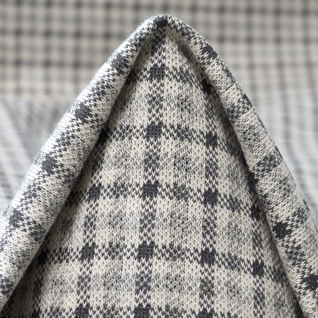 Jersey, Jacquard, Cotton, White Onyx&Ghost Gray