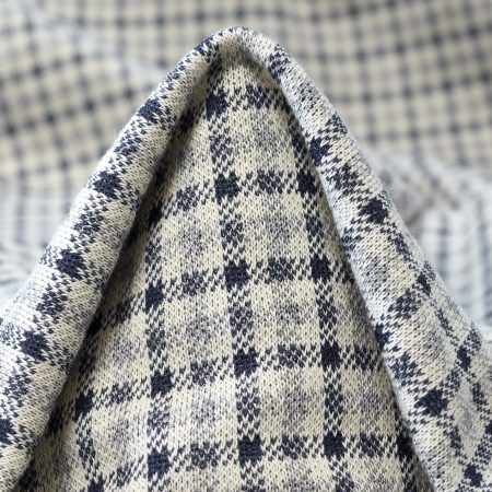 Jersey, Jacquard, Cotton, White Onyx&Vulcan