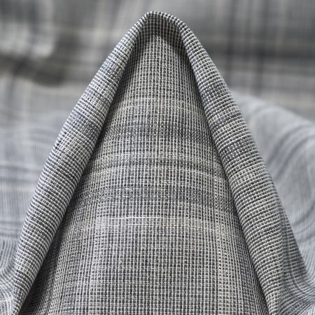 Virgin Wool, Linen Blend, Check, Formal Garden