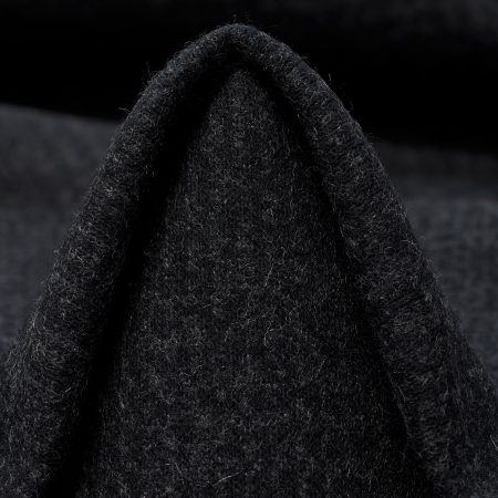 Boiled Wool, Cotton Blend, Check, Nine Iron