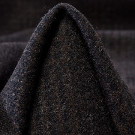 Boiled Wool, Cotton Blend, Check, Turkish Coffee