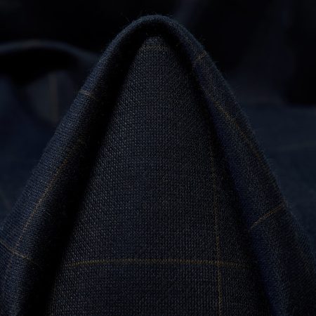 Jersey, Virgin Wool, Check, Black Iris