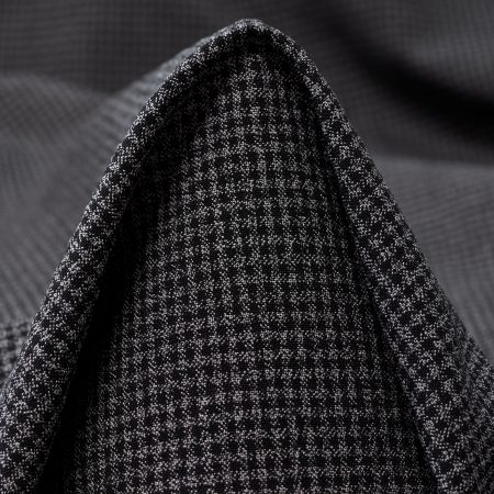 Wool Blend, Elastic, Pepita, Chiseled Stone&Raven Black