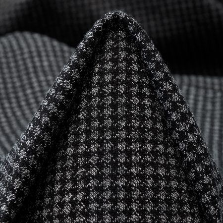 Jersey, Jacquard, Cotton Blend, Blackened Pearl