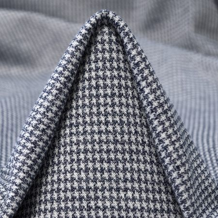 Jersey, Jacquard, Cotton Blend, Crown Blue&Vaporous Gray