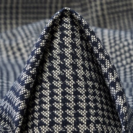 Jacquard, Cotton, Elastic, Antique White&Raven Black