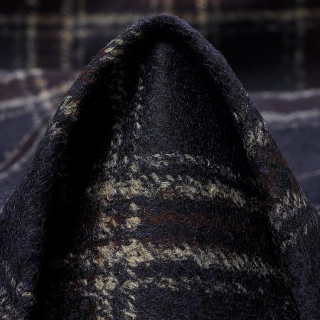 Double Jersey, Wool Blend, Check, Blue Nights&Snow White