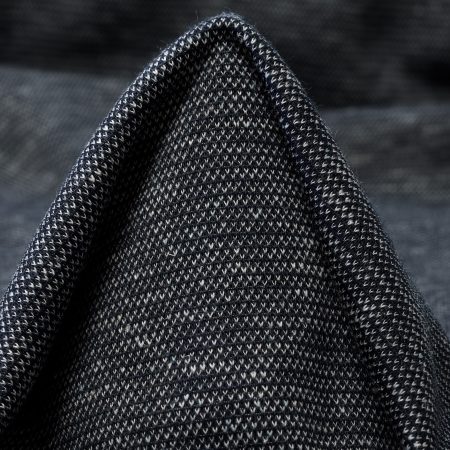 Jersey, Cotton, Silk Blend, Jet Black&Snow White