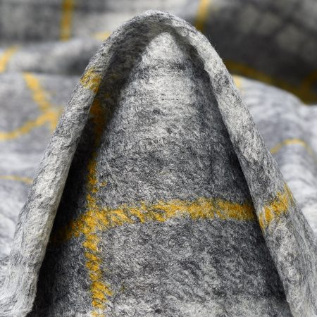 Jersey, Wool Blend, Check, Weathervane&Banana Cream