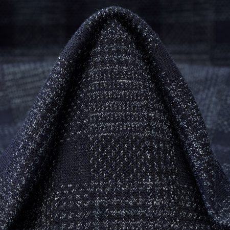 Jersey, Jacquard, Viscose Blend, Black Iris