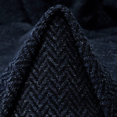Jersey, Cotton, Herringbone, Mood Indigo