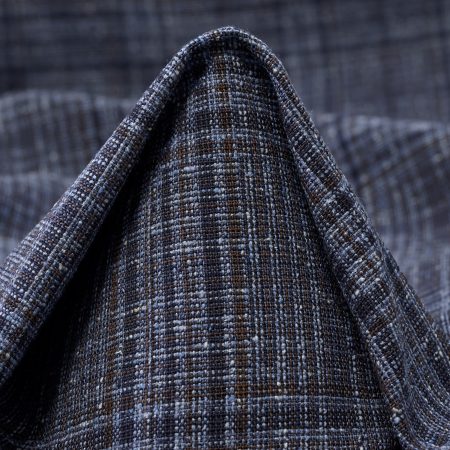 Wool, Silk Blend, Check, Toffee