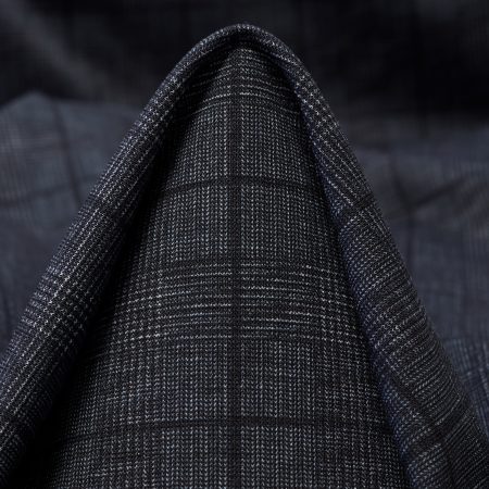 Jersey, Viscose, Check, Iron Gate