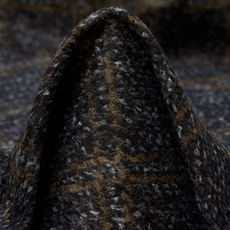 Jersey, Boiled Wool, Check, Praline&Jet Black