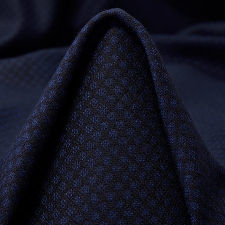 Jacquard, Wool, Micro Design, True Navy&Raven Black