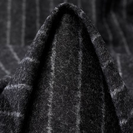 Jersey, Wool Blend, Pinstripes, Blackened Pearl