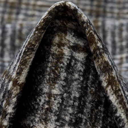 Bouclé, Bonded, Check, Dusty Orange&Grass Green