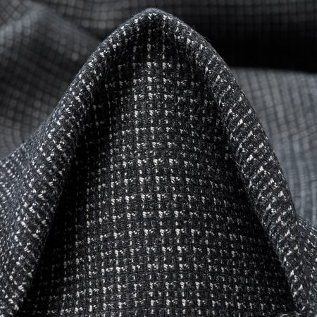 Virgin Wool, Linen Blend, Micro Design, Mockingbird