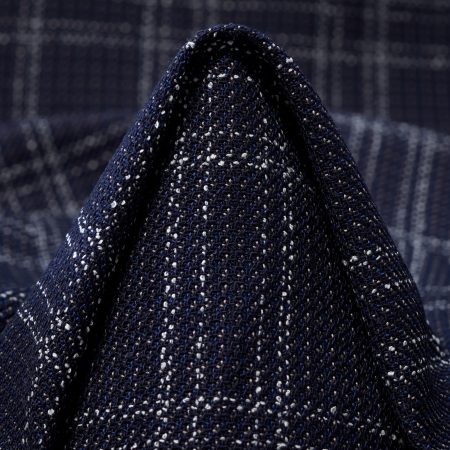 Bouclé, Virgin Wool, Cotton Blend, India Ink&Brilliant White