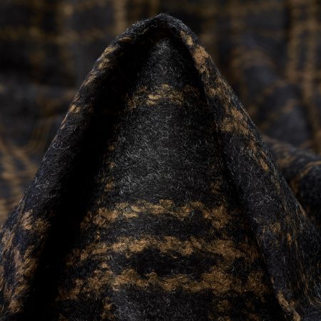 Jersey, Wool Blend, Check, Dark Sapphire&Sand Stone