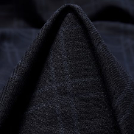 Jersey, Viscose Blend, Check, Parisian Night&Blue Indigo
