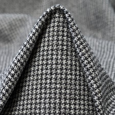 Crêpe, Wool Blend, Micro Design, Steel Gray