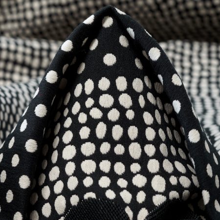 Jacquard, Cotton, Elastic, Raven Black&Snow White