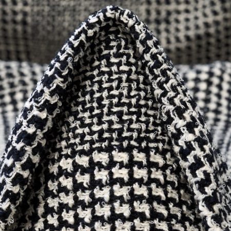 Bouclé, Cotton Blend, Check, Raven Black&Snow White
