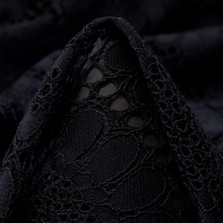 Lace, Floral, Raven Black