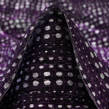 Jersey, Lurex, Printed, Royal Lilac&Silver