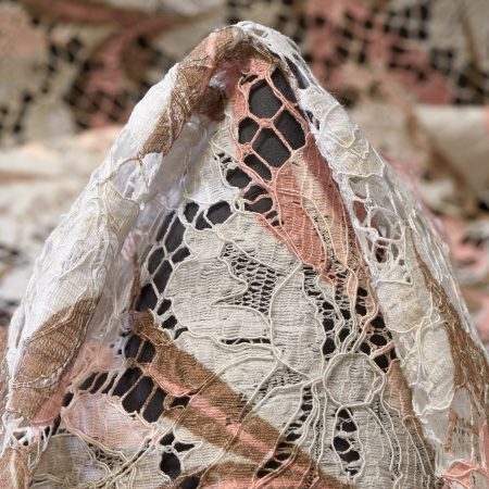 Lace, Cotton, Floral, Vaporous Gray