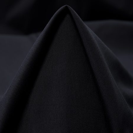 Poplin, Cotton, Elastic, Raven Black