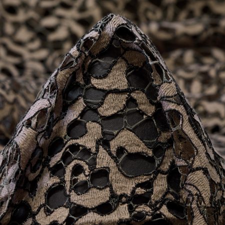 Lace, Cotton, Viscose, Simply Taupe&Jet Black